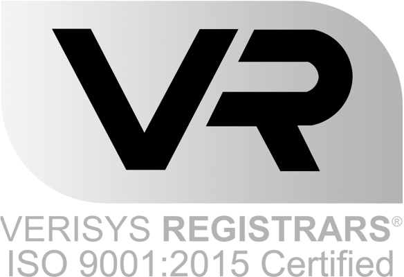 Verisys Registrars ISO 9001 2015 Grayscale Logo