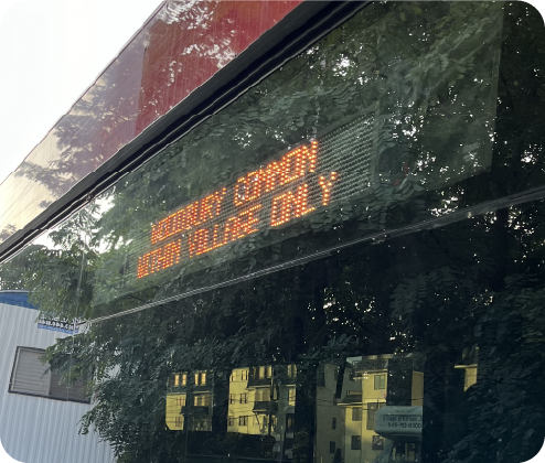 LED Side of Bus Destination Display